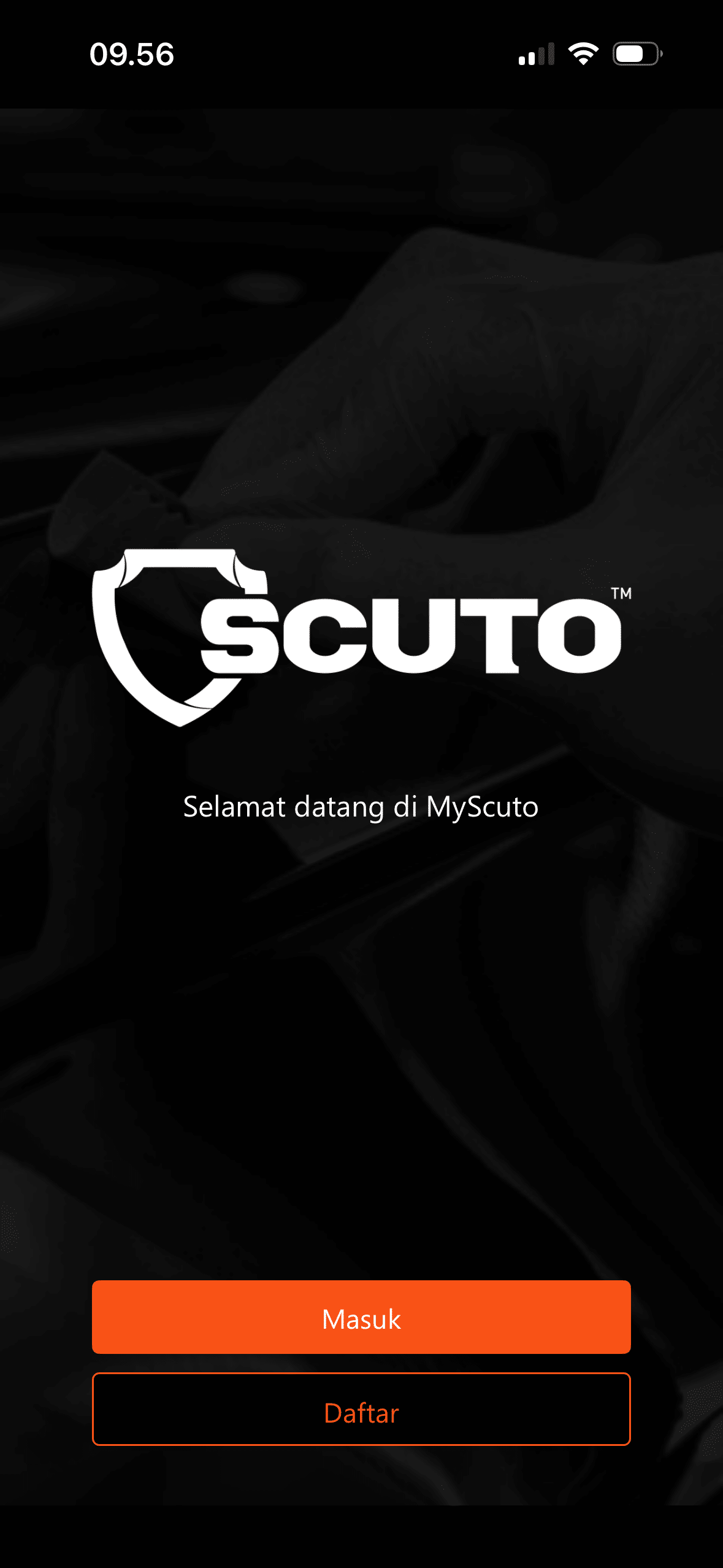 Halaman Daftar My Scuto